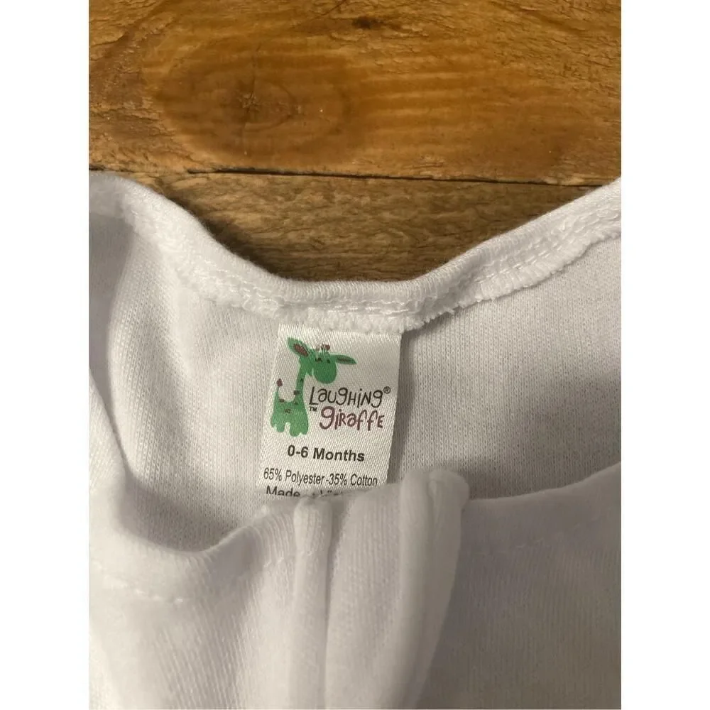 Laughing Giraffe 0-6 month sleep sack white baby infant